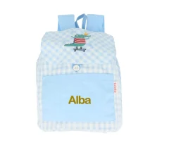 Tutete Textil Mochila Pequeña Vichy Croc Personalizable