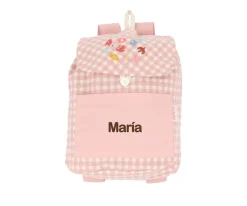 Tutete Textil Mochila Pequeña Vichy Geometric Nature Personalizable