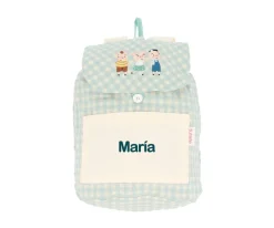 Tutete Textil Mochila Pequeña Vichy The Three Little Pigs Personalizable