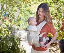 Ergobaby Mochila Portabebé ® Adapt SoftFlex Mesh Gris Perla^Niños Mochilas Portabebé