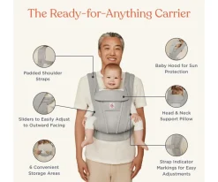 Ergobaby Mochila Portabebés Omni Deluxe Verde Oliva^Niños Mochilas Portabebé