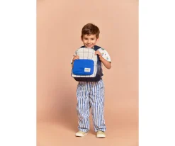 Hindbag Mochila Preescolar Romy Tricolor Cuadros Beige Personalizable^ Mochilas Preescolar