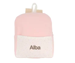Cristina de Jos'h Mochila Rainbow Dots Rosa Personalizable^ Mochilas Guardería