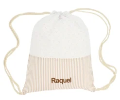 Cristina de Jos'h Mochila Saco Dorset Beige Personalizable^ Mochilas Saco Infantiles