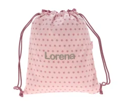 Tutete Textil Mochila Saco Lyra Rosa Personalizable