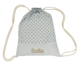 Cristina de Jos'h Mochila Saco Mini Star Grey Personalizable^ Mochilas Saco Infantiles