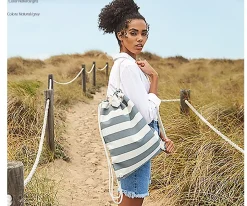 Tutete Textil Mochila Saco Nautical Natural-Pink Personalizable^ Mochilas Saco Infantiles