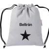 Tutete Textil Mochila Saco Personalizada Estrella Negra^ Mochilas Saco Infantiles