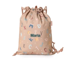 Tutete Mochila Saco Tela Funny Letters Personalizable^ Colecciones Vuelta Al Cole