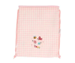 Tutete Textil Mochila Saco Vichy Bugs Personalizable