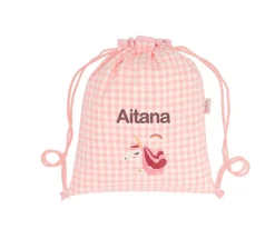 Tutete Textil Mochila Saco Vichy Magical Unicorn Personalizable^ Colecciones Vuelta Al Cole