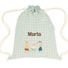 Tutete Textil Mochila Saco Vichy The Three Little Pigs Personalizable