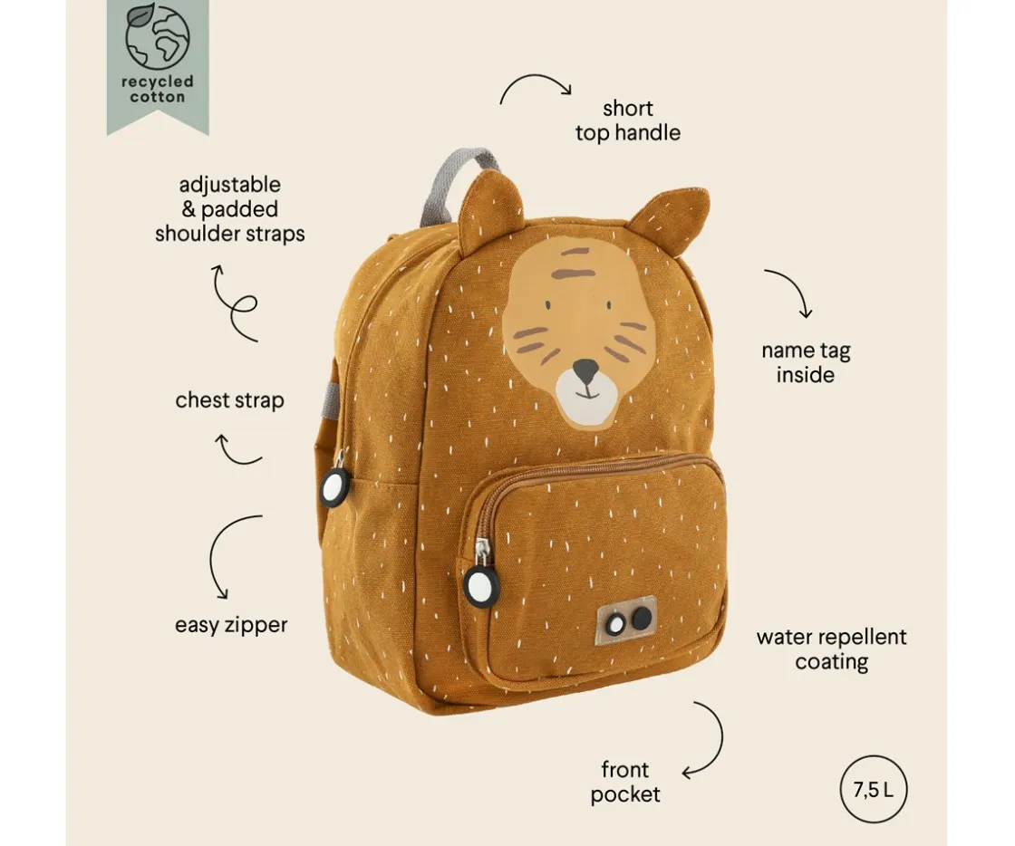 Trixie Mochila GRANDE Mr. Tiger con Llavero Personalizado^ Mochilas Preescolar