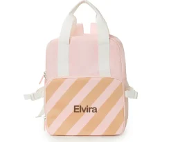Monnëka Mochila Térmica Big Stripes Pink Personalizable^ Bolsas Térmicas