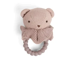 Niños Smallstuff Mordedor y Sonajero Bear Soft Rose