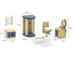 Niños Polar B Muebles Baño para Casa de Muñecas