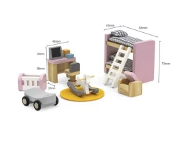Niños Polar B Muebles Dormitorio Infantil para Casa de Muñecas