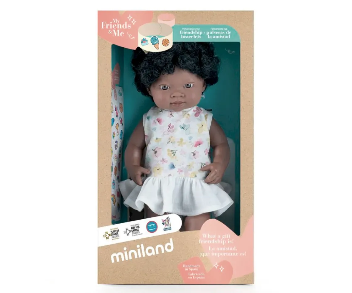 Niños Miniland Muñeca Africana My Friends & Me 38 cm