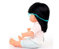 Niños Miniland Muñeca Asiática con Gafas 38cm