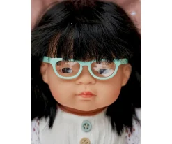 Niños Miniland Muñeca Asiática con Gafas 38cm