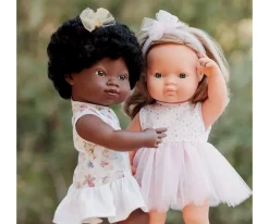 Niños Miniland Muñeca Caucásica Rubia Oscuro My Friends & Me 38 cm