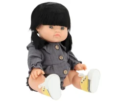 Minikane Muñeca Gordis Kaya con Pelele Léonore Gris Souris y Komvers Limón^Niños Muñecos