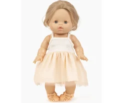 Niños Minikane Muñeca Gordis Latika con Pelele Léonore Crudo y Cangrejeras Beige
