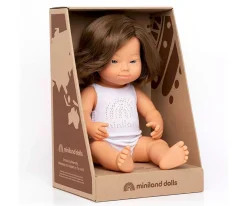 Miniland Muñeca Síndrome Down Caucásica 38cm^Niños Muñecos