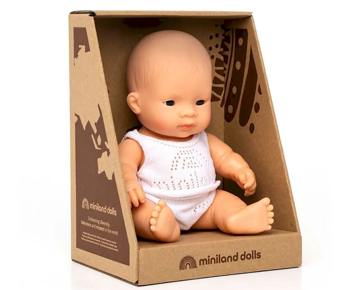 Niños Miniland Muñeco Bebé Asiático 21cm