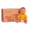 Niños Miniland Muñeco Bebé Latino 32 cm con Conjunto Mostaza