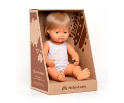 Niños Miniland Muñeco Pelo Rubio 38 cm