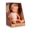 Niños Miniland Muñeco Síndrome de Down Rubio 38cm