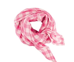 Rose in April Muselina Bianca Vichy Rose Fluo Talla M^ Muselinas Bebé