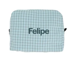 Cristina de Jos'h Neceser Grande Nordic Check Blue Personalizable^Niños Neceseres Bebé Personalizados