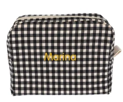 Cristina de Jos'h Neceser Grande Vichy Negro Personalizable^Niños Neceseres Bebé Personalizados