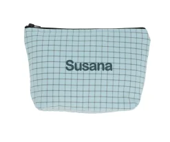 Niños Cristina de Jos'h Neceser Infantil Nordic Check Blue Personalizable