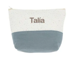 Niños Cristina de Jos'h Neceser Infantil Rainbow Dots Azul Personalizable