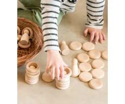 Niños Grapat Nins con Anillas y Monedas Natural