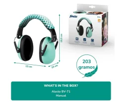 Niños Alecto Orejeras para Bebés y Niños Green