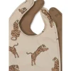 Konges Slojd Pack 2 Baberos Impermeables Tiger / Toasted Coconut