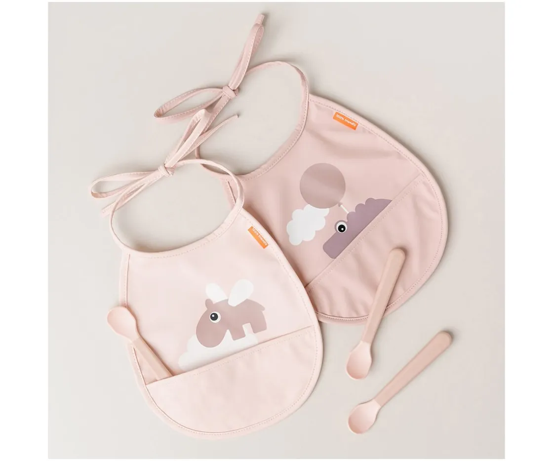 Done by Deer Pack 2 Baberos Pocket Elphee Happy Clouds Powder