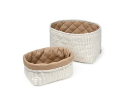 Niños Cam Cam Pack 2 Cestas Acolchada Organizador Stripes Camel