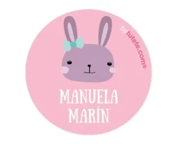 Tutete Pack 3 chapas Personalizadas Conejito^ Chapas Personalizadas