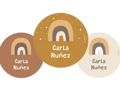 Tutete Pack 3 chapas Personalizadas Arcoíris Mostaza