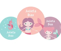 Tutete Pack 3 chapas Personalizadas Sirena^ Colecciones Vuelta Al Cole