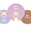 Tutete Pack 3 chapas Personalizadas Leopardo