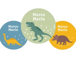 Tutete Pack 3 chapas Personalizadas Mundo Dinosaurios