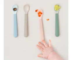 Done by Deer Pack 3 Cucharas para Bebé Fácil Agarre Foodie Powder^ Cubiertos Infantiles