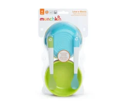Munchkin Pack 4 Cuencos Pastel con Tapas y Cucharas Love-a-Bowl^ Vajilla Infantil