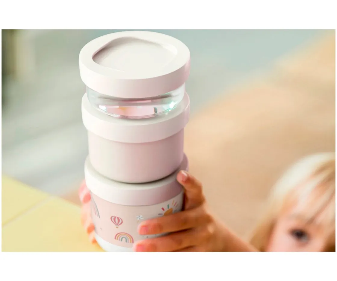 Mepal Pack 3 Dispensadores de Comida Apilable Mio Little Farm